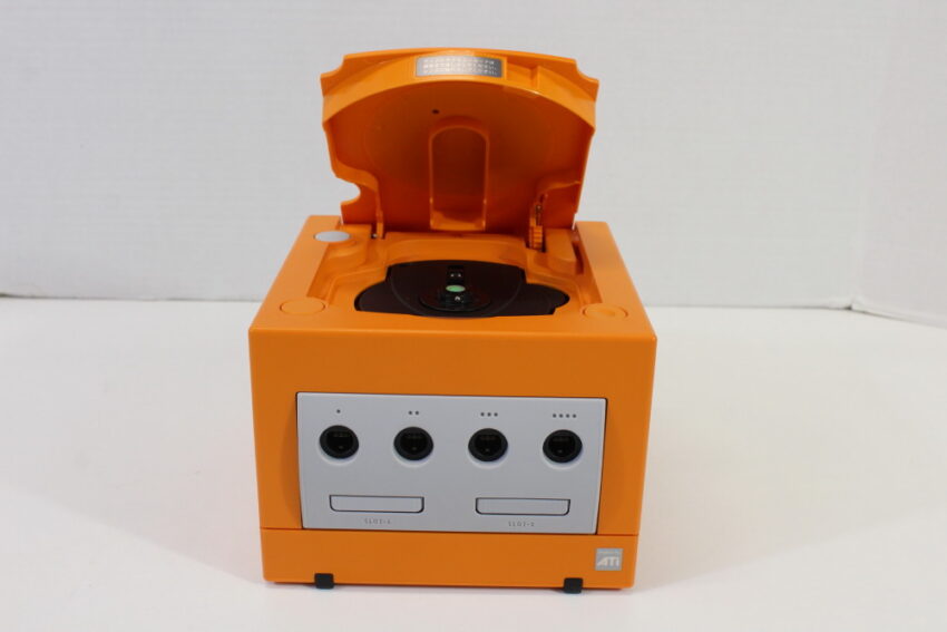 Nintendo GameCube Spice Orange DOL-101 Console & Controller AC Adapter AV Cable GC Play US Region Games (B)