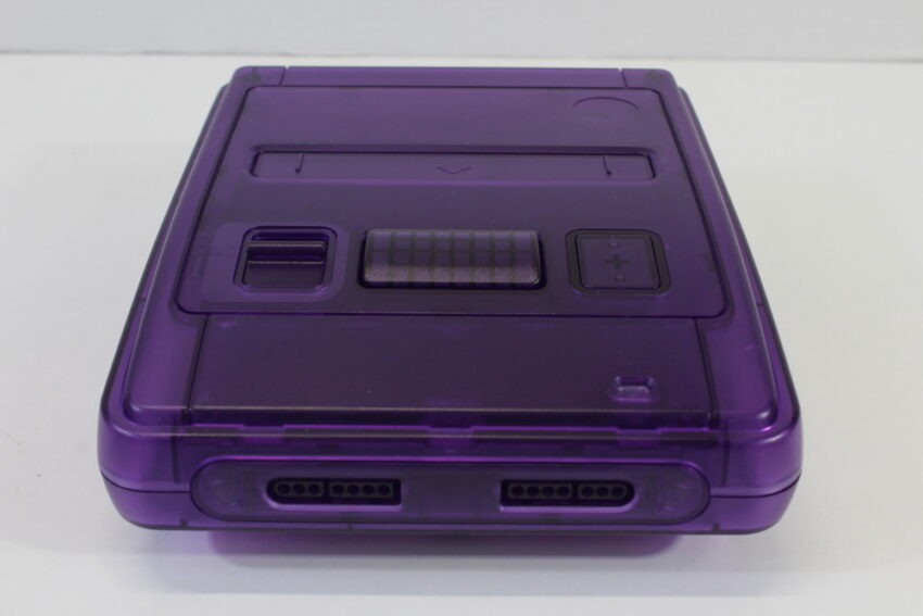 Super Famicom Console Transparent Clear Purple Controller x1 AC AV x2 Games (Super Mario World & Street Fighter II) NTSC REGION FREE White LED (A) Super Nintendo SNES Super Famicom SFC