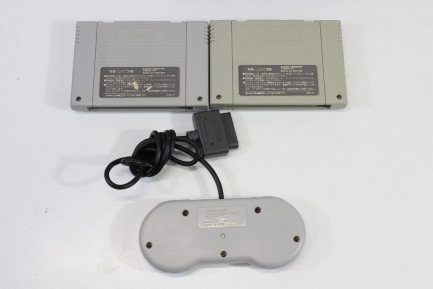 Super Famicom Console Transparent Clear Purple Controller x1 AC AV x2 Games (Super Mario Kart & Super Bomberman 2) NTSC REGION FREE White LED (A) Super Nintendo SNES Super Famicom SFC