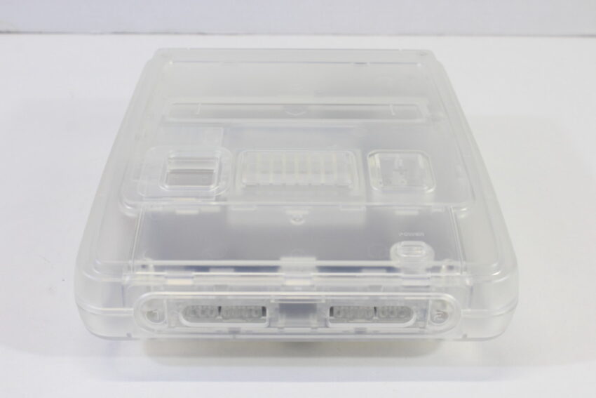 Super Famicom Console Transparent Crystal Clear White Controller x1 AC AV x2 Games (Super Mario World & Mickey Mouse Magical Quest ) NTSC REGION FREE White LED (A) Super Nintendo SNES Super Famicom SFC