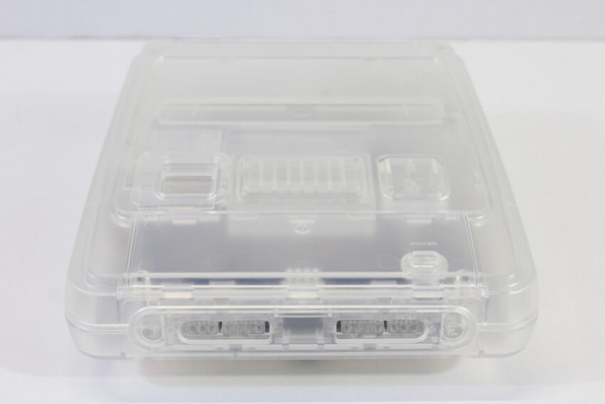 Super Famicom Console Transparent Crystal Clear White Controller x1 AC AV x2 Games (Super Mario Kart & Super Bomberman 2) NTSC REGION FREE White LED (A) Super Nintendo SNES Super Famicom SFC