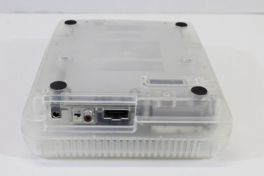 Super Famicom Console Transparent Crystal Clear White Controller x1 AC AV x2 Games (Super Mario Kart & Super Bomberman 2) NTSC REGION FREE White LED (A) Super Nintendo SNES Super Famicom SFC