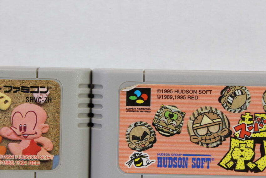 Lot of 2 Super Genjin 1 & 2 / Bonk's Adventure (B) Nintendo Super Famicom SFC
