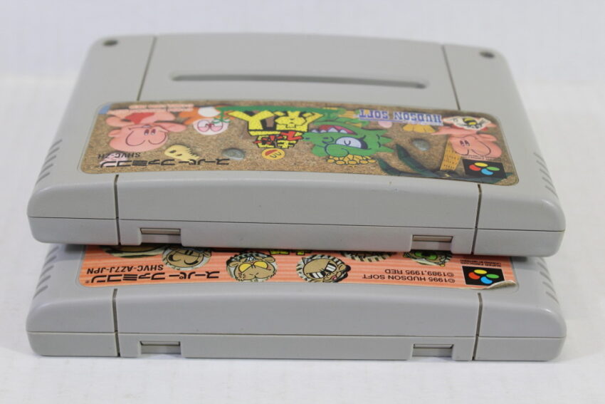 Lot of 2 Super Genjin 1 & 2 / Bonk's Adventure (B) Nintendo Super Famicom SFC