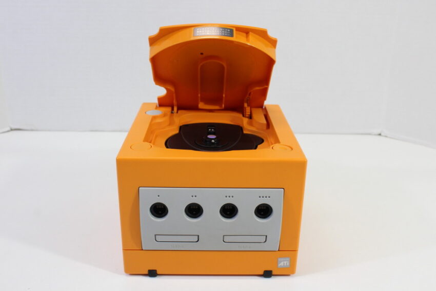 Nintendo GameCube Spice Orange DOL-101 Console & Controller AC Adapter AV Cable GC Play US Region Games (B)