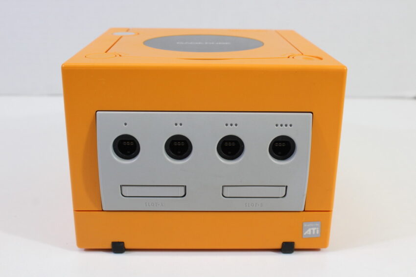Nintendo GameCube Spice Orange DOL-101 Console & Controller AC Adapter AV Cable GC Play US Region Games (B)