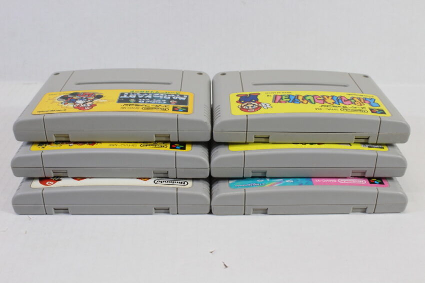 Lot of 6 Super Mario Kart World RPG Collection / All-Stars Yoshi's Island Picross (B) Nintendo Super Famicom SFC