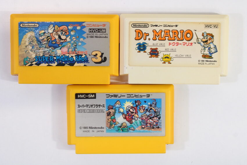 AV Famicom Console "New Famicom" Controller x1 Super Mario Bros 1 3 Dr. Mario AC Adapter AV Cable & NES Pin Converter (B) Nintendo Famicom FC