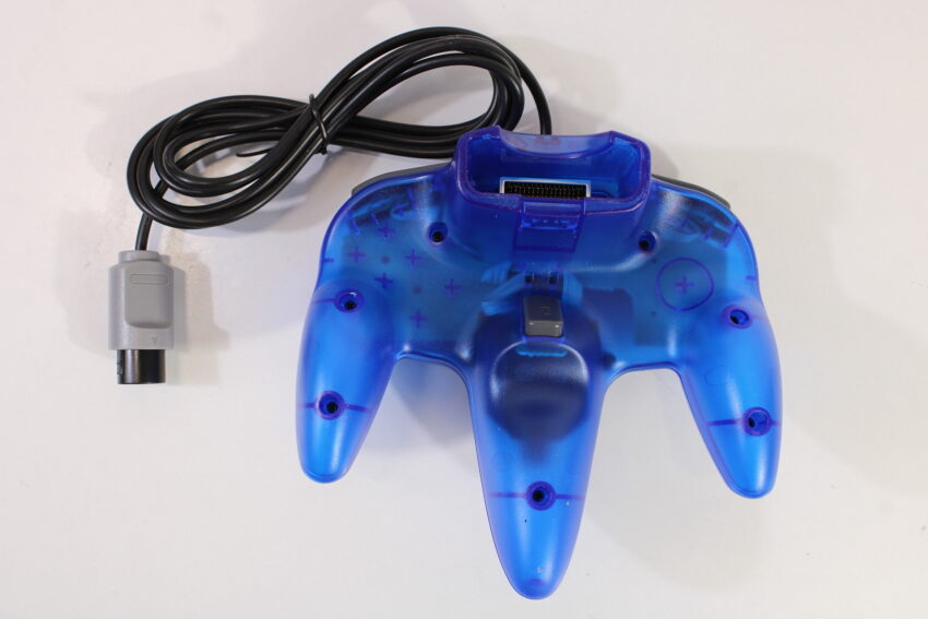 Nintendo 64 Clear Blue Console Super Smash Bros Goemon Famista Baseball Controller ACAV White LED Mod NTSC REGION FREE (A) N64
