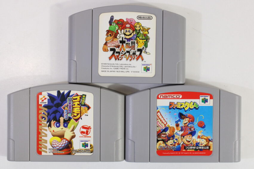 Nintendo 64 Clear Blue Console Super Smash Bros Goemon Famista Baseball Controller ACAV White LED Mod NTSC REGION FREE (A) N64