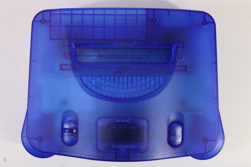 Nintendo 64 Clear Blue Console Super Smash Bros Goemon Famista Baseball Controller ACAV White LED Mod NTSC REGION FREE (A) N64
