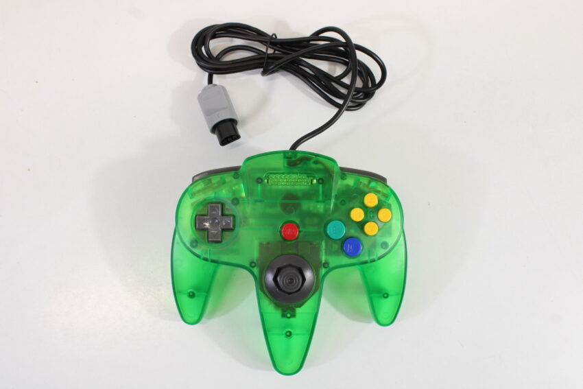 Nintendo 64 Clear Yellow Console Super Mario 64 Baku Bomberman King of Pro Baseball Controller ACAV White LED Mod NTSC REGION FREE (A) N64