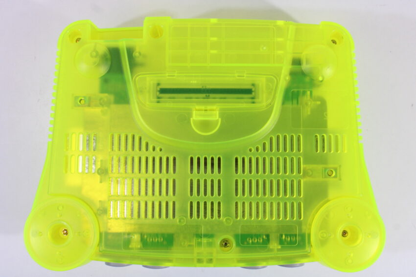 Nintendo 64 Clear Yellow Console Super Mario 64 Baku Bomberman King of Pro Baseball Controller ACAV White LED Mod NTSC REGION FREE (A) N64