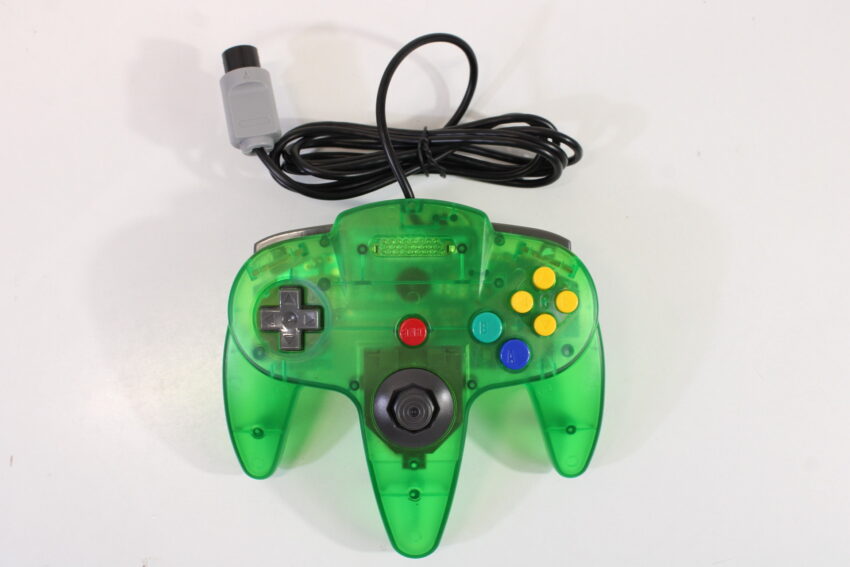 Nintendo 64 Clear Yellow Console Super Smash Bros Goemon Famista Baseball Controller ACAV White LED Mod NTSC REGION FREE (A) N64