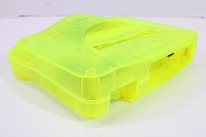 Nintendo 64 Clear Yellow Console Super Smash Bros Goemon Famista Baseball Controller ACAV White LED Mod NTSC REGION FREE (A) N64