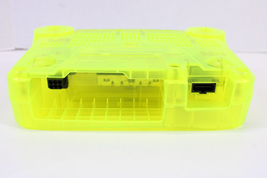 Nintendo 64 Clear Yellow Console Super Smash Bros Goemon Famista Baseball Controller ACAV White LED Mod NTSC REGION FREE (A) N64