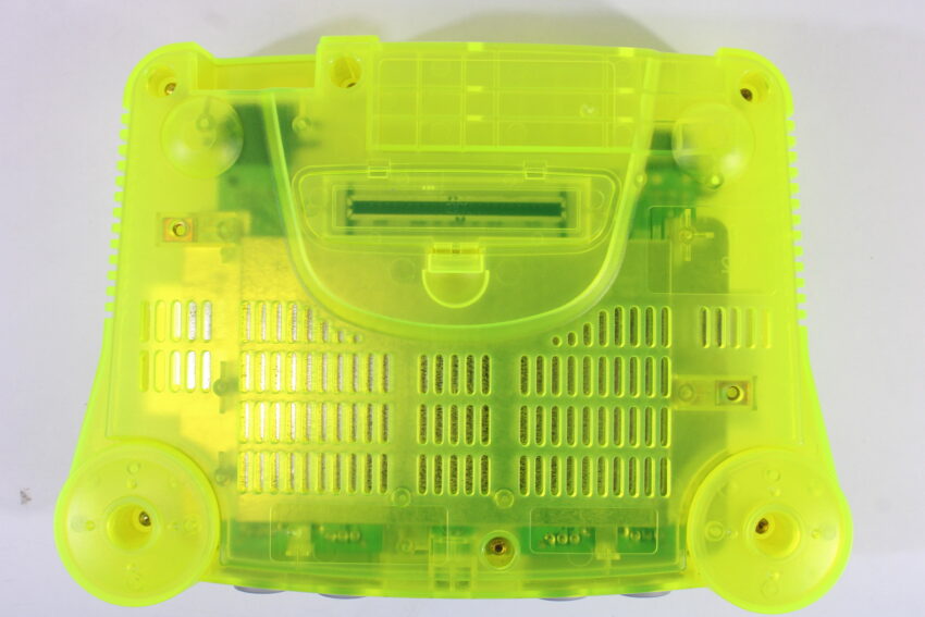 Nintendo 64 Clear Yellow Console Super Smash Bros Goemon Famista Baseball Controller ACAV White LED Mod NTSC REGION FREE (A) N64
