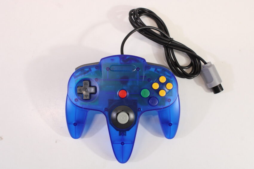 Nintendo 64 Clear Mario Blue x Red Console Super Mario 64 Yoshi's Story J League Eleven Beat 1997 Controller ACAV White LED Mod NTSC REGION FREE (A) N64