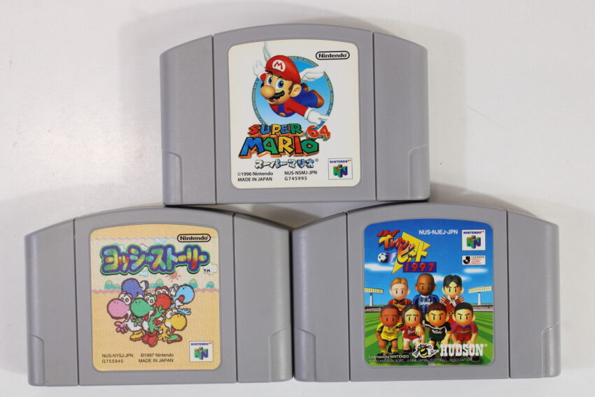 Nintendo 64 Clear Mario Blue x Red Console Super Mario 64 Yoshi's Story J League Eleven Beat 1997 Controller ACAV White LED Mod NTSC REGION FREE (A) N64