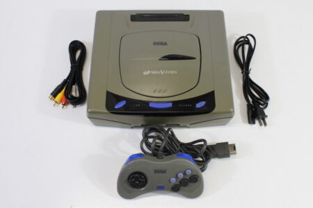 SEGA Saturn Gray Console Controller x1 AC AV Cables HST-3210 (B) SEGA SATURN SS