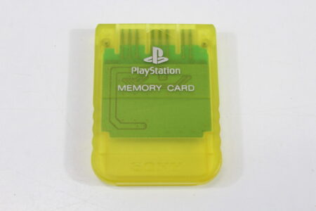 Official SONY PlayStation 1 OEM Memory Card SCPH-1020 Clear Yellow for PS1 Console (B) SONY PlayStation 1 PS1