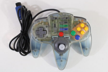 ASCII Pad 64 Turbo Controller Clear Top x Blue Back ASC-0901 Nintendo 64 7/10 Stick N64 (B)