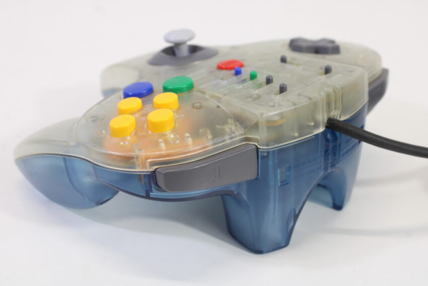 ASCII Pad 64 Turbo Controller Clear Top x Blue Back ASC-0901 Nintendo 64 7/10 Stick N64 (B)