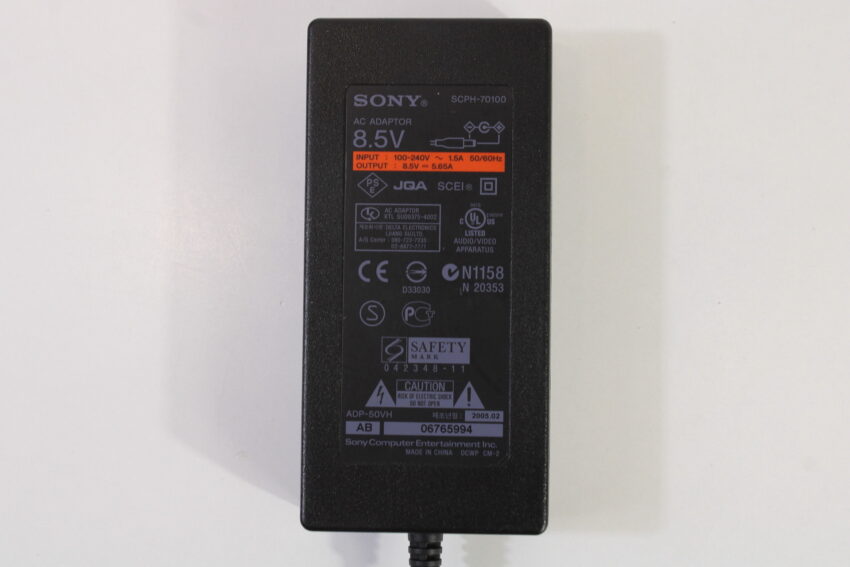 Lot of 2 Official SONY PlayStation 2 Slim OEM AC Power Adapter Cord & OEM AV Cable (B) PlayStation 2 PS2