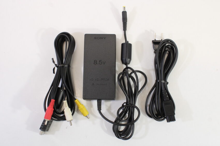 Lot of 2 Official SONY PlayStation 2 Slim OEM AC Power Adapter Cord & OEM AV Cable (B) PlayStation 2 PS2