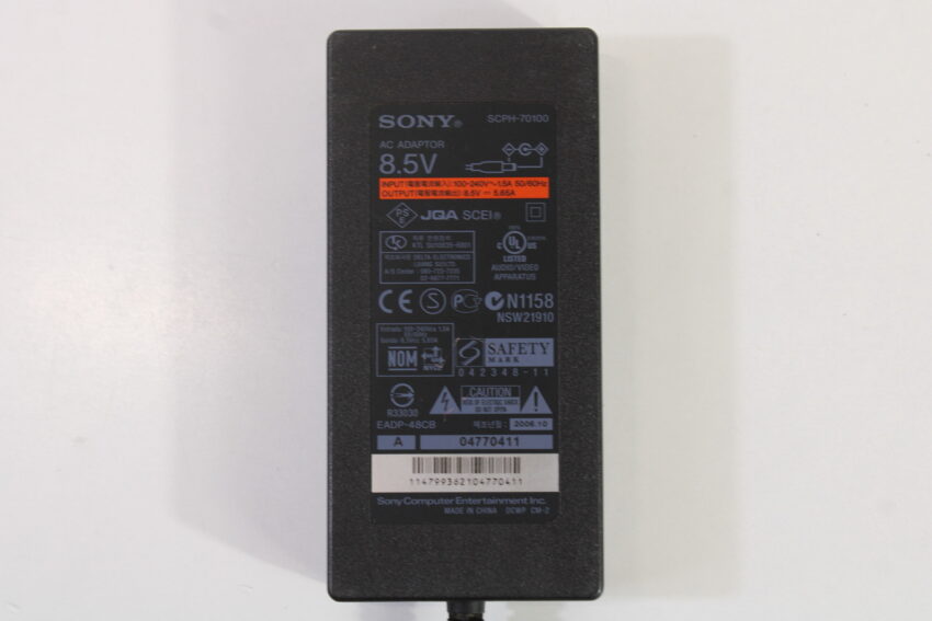 Lot of 2 Official SONY PlayStation 2 Slim OEM AC Power Adapter Cord & OEM AV Cable (B) PlayStation 2 PS2