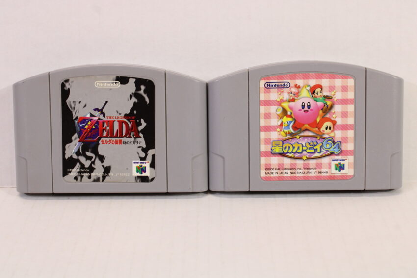 Lot of 2 Legend of Zelda Ocarina of Time & Kirby Crystal Shards N64 (B)