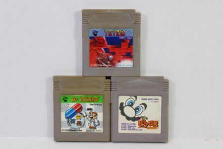 Lot of 3 Mario Picross TETRIS Dr. Mario (B) Nintendo Gameboy GB