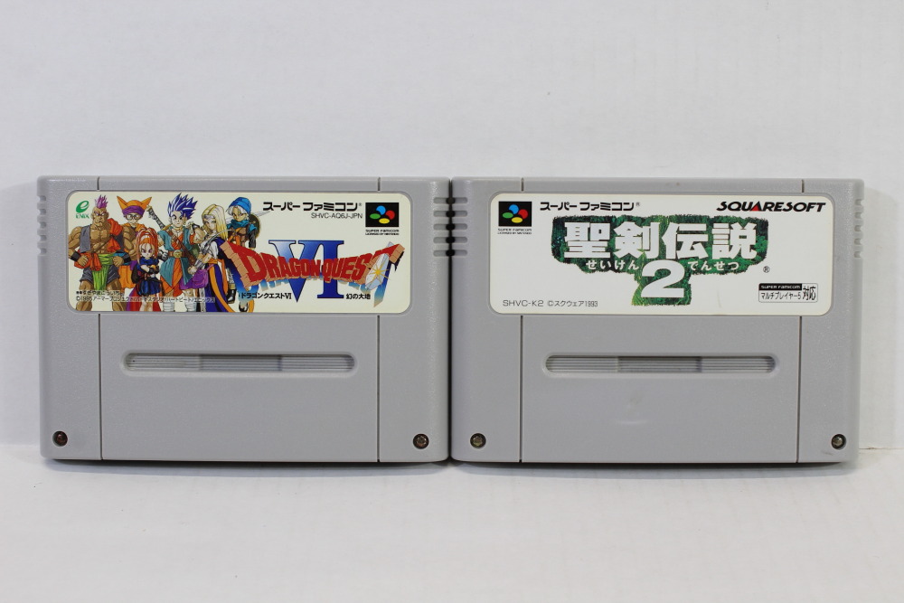 Lot of 2 Dragon Quest VI 6 & Seiken Densetsu 2 (C) Nintendo Super Famicom SFC