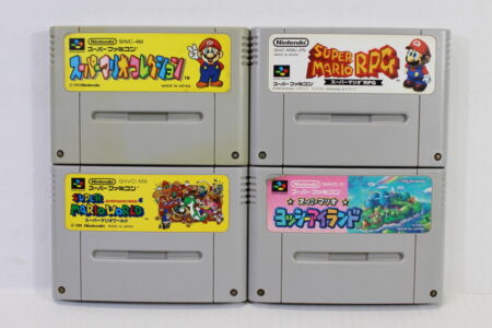 Lot of 4 Super Mario RPG World Collection / All-Stars Yoshi's Island (B) Nintendo Super Famicom SFC