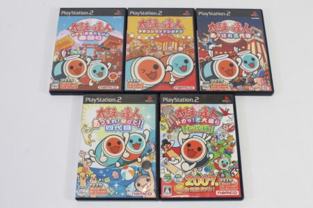 Lot of 5 Taiko no Tatsujin Tatakon de Dodon ga Don Doki Harumatsuri Appare Sandaime Atsumare Matsuri Da Yondaime Dokatto Omori Nanadaime CIB (B) SONY PlayStation 2 PS2