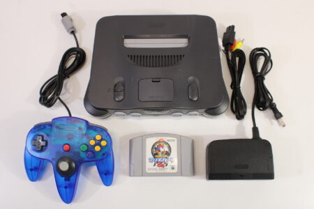 Nintendo 64 Charcoal Grey Black Console Controller Mario Kart Bundle AV AC REGION FREE (B) Nintendo 64 N64
