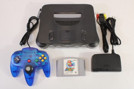 Nintendo 64 Charcoal Grey Black Console Controller Super Mario 64 Bundle AV AC REGION FREE (B) Nintendo 64 N64