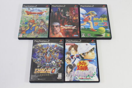Lot of 5 Dragon Quest VIII 8 Virtua Fighter 4 Minna no Tennis Prince of Tennis Super Robot Alpha 3 CIB (B) SONY PlayStation 2 PS2