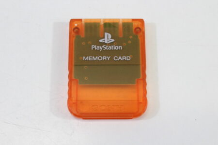 Official SONY PlayStation 1 OEM Memory Card SCPH-1020 Clear Orange for PS1 Console (B) SONY PlayStation 1 PS1