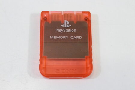 Official SONY PlayStation 1 OEM Memory Card SCPH-1020 Clear Red Pink for PS1 Console (B) SONY PlayStation 1 PS1