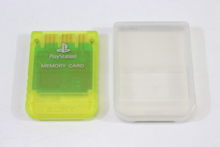 Official SONY PlayStation 1 OEM Memory Card Clear Yellow W/ Case for PS1 Console CIB (B) SONY PlayStation 1 PS1