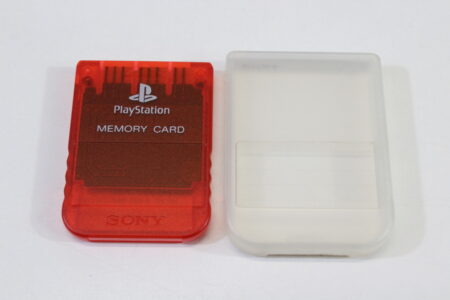 Official SONY PlayStation 1 OEM Memory Card Clear Red W/ Case for PS1 Console CIB (B) SONY PlayStation 1 PS1