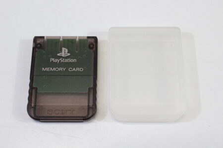 Official SONY PlayStation 1 OEM Memory Card Clear Smoke Black W/ Case for PS1 Console CIB (B) SONY PlayStation 1 PS1