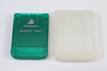 Official SONY PlayStation 1 OEM Memory Card Clear Green Teal W/ Case for PS1 Console CIB (B) SONY PlayStation 1 PS1