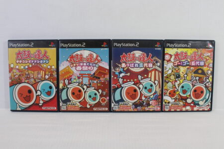 Lot of 4 Taiko no Tatsujin Tatakon de Dodon ga Don Doki Harumatsuri Appare Sandaime Go Go Godaime CIB (B) SONY PlayStation 2 PS2