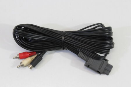 Official HORI S-Video Cable OEM Gray Plug for Nintendo Super Famicom / Nintendo 64 / GameCube SFC (B)
