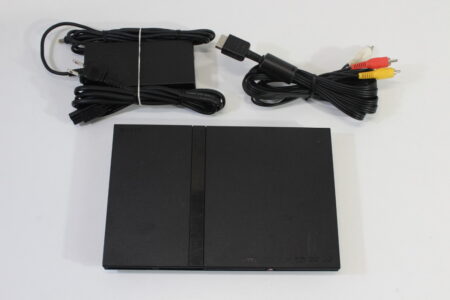 PS2 SCPH-70000 Slim Black Console & AV Cable AC Adapter (B) SONY PlayStation 2 PS2
