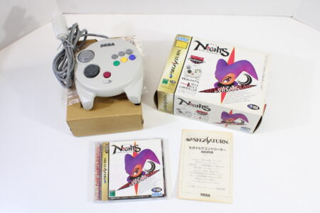 Official 3D Multi Pad Controller HSS-0137 White & Nights into Dreams Boxed (B) Sega Saturn SS