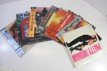 Lot of 8 Top Gun Star Treck IV Pretty Woman Hot Shots 2 Twister Karaoke Dark Angel English Audio Japanese Subtitles LD Laserdisc (B~C)