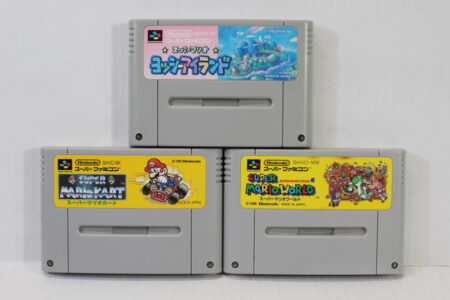 Lot of 3 Super Mario Kart World Yoshi's Island (C) Nintendo Super Famicom SFC